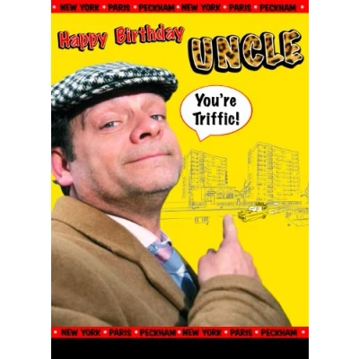 Image of Only Fools and Horses Uncle Happy Birthday Card, Multi, OF015