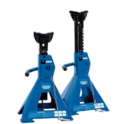 Image of Draper Pair of Pneumatic Rise Ratcheting Axle Stands, 3 Tonne