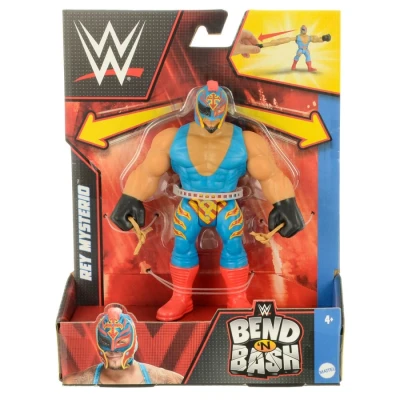 Image of WWE Bend &#039;n Bash Rey Mysterio Articulated and Stretchable Figurine 14 cm