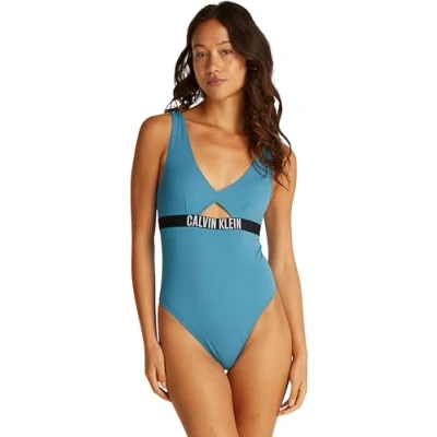 Image of Calvin Klein Swimwear Swimsuit, Women&#039;s, Size: Large, Storm blue