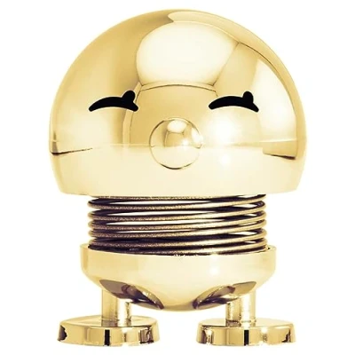 Image of Hoptimist Bimble, Shaking Figure, Scandinavian Decoration for Living Room, Office, Entrance, Bathroom, Modern &amp; Scandinavian, Super Gift, 4.5 x 5.8 6.5 cm, Small, Gold