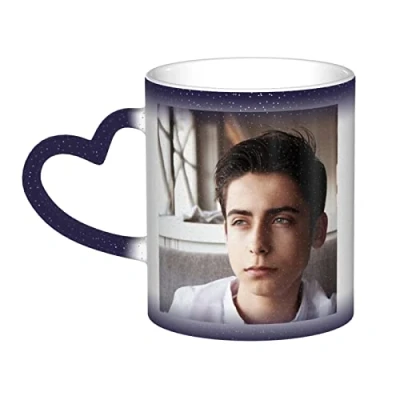 Image of Aidan Gallagher Funny Heat Changing Ceramic Coffee Mug, 11 oz Sensitive Color Mug Cup, Cute Xmas Gift for Women Men