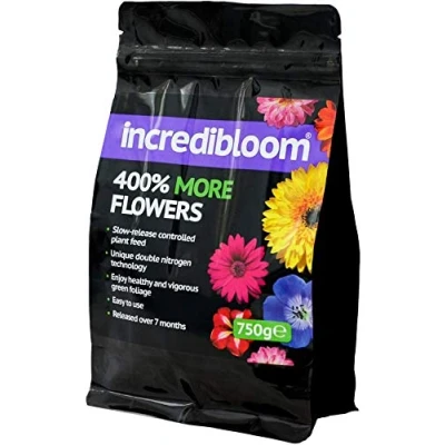 Image of Garden Fertiliser Soil Flowers Plant Food, Incredibloom Yields Lush Foliage &amp; Bright Blooms, 2 x 750g Bag of by Thompson and Morgan