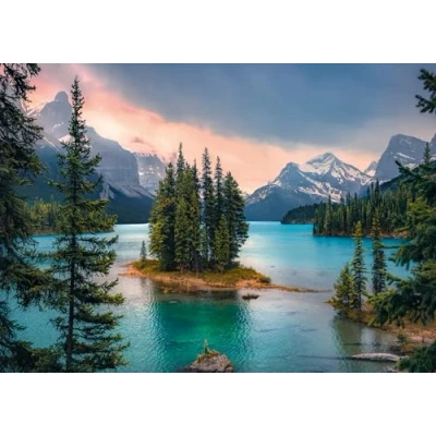 Image of Ravensburger 12000754 Maligne Lake Canada 1000 pieces jigsaw Puzzle for adults and kids age 14 years up, puzzles