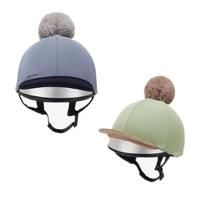 Image of LeMieux Pom Hat Silk in Fern Or Jay Blue A Silky to Finish Your Look, Fern, One Size