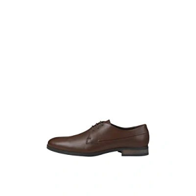 Image of JACK&amp;JONES Men&#039;s JFWSAINT Leather Platform, Cognac, 5.5 UK