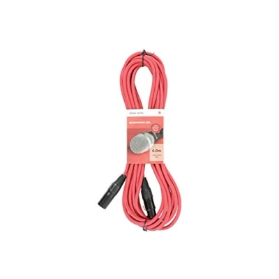 Image of Premium XLR Male Female Cable Microphone Red 6.0M