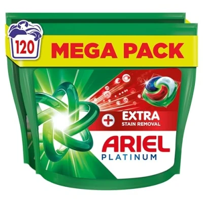 Image of Ariel All in 1 Washing Pods, Laundry Detergent Liquid, 120 Washes (60 x 2), With Oxi Stain Removers Effect, Extra Removal For Hygiene