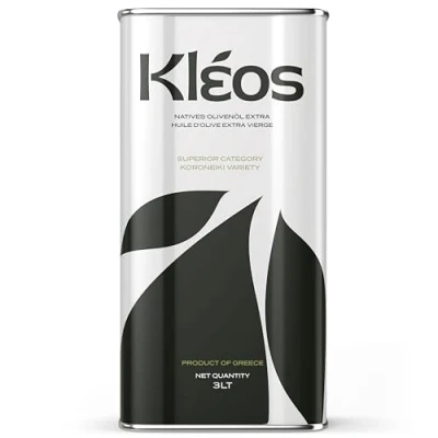 Image of Kleos Kalamata Extra Virgin Olive Oil New Harvest 2023 3 Litre Tin