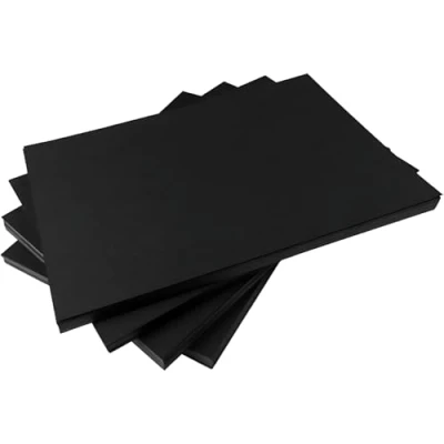 Image of Hawksbill Paper 220GSM Multi Purpose Black Card 50 Pack of Thick, Premium, Smooth &amp; Crisp A4 Thick for Making Stationery, Home or Office Use and Arts Crafts