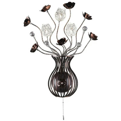 Image of (DH) Bonita Wall Lamp 3 Light G4 Brown/Crystal, NOT LED/CFL Compatible