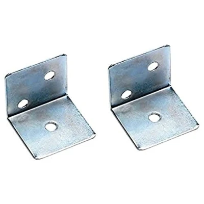 Image of Merriway BH03795 (10 Pcs) Metal Worktop Bracket BZP 25 mm (1 Inch) Square Pack of 10 Pieces