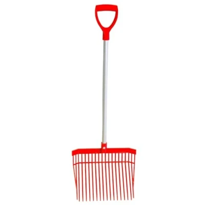 Image of PC Bedding Fork with Short D Handle Red