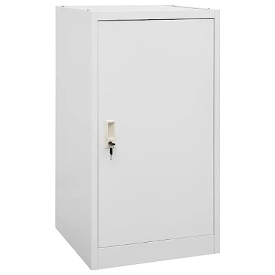 Image of vidaXL Saddle Cabinet Light Grey Steel Storage Locker with Adjustable Rack and Hooks Secure, Durable, Easy to Clean Ideal for Equestrian Sports Equipment