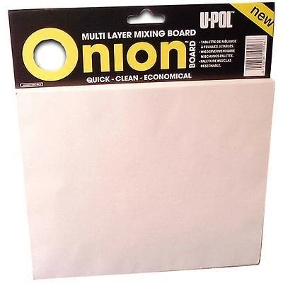 Image of U Pol Body Filler Multi Layer Onion Mixing Board UPOL ON/1 Multilayered Palette Bodyfiller/Primer/Paint/Pastes Rip Off Paper Sheets