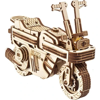 Image of UGEARS Motorcycle Model Building Kits Moto Compact Folding Scooter 3D Wooden Puzzles for Adults and Kids to Build Puzzle Motorbike Kit Toy (Rides 6 feet)