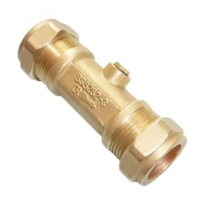 Image of 15mm Double Check Valve DZR Compression (Known as Valve/Check valves/Double / Non Return Also Available in 22mm and 28mm)