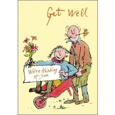 Image of Woodmansterne Get Well Card Quentin Blake
