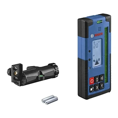 Image of Bosch Professional Laser Receiver LR 65 G (RB 60 Bracket, 2 x AA Batteries, Range: up to 325 m Radius, Ideal for Rotary GRL 650 CHVG)