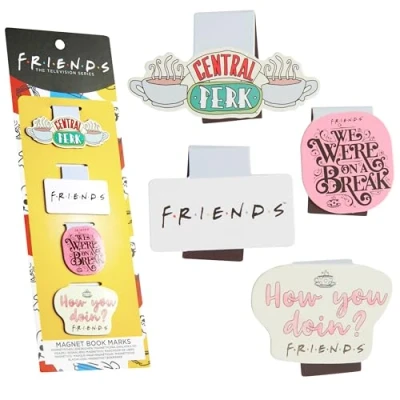 Image of FRIENDS Magnetic Bookmark Page Clip Pack of 4 School Reading Gifts for Her (Multi Pack)