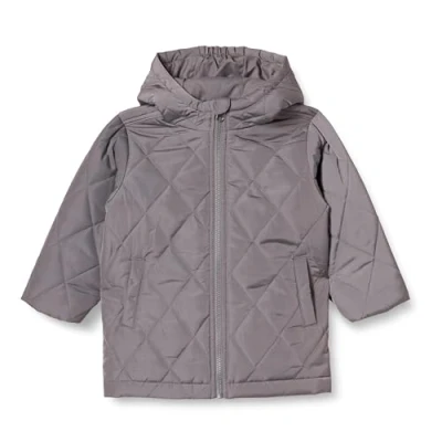 Image of Amazon Essentials Unisex Kids&#039; Long Quilted Jacket, Grey, 10 Years