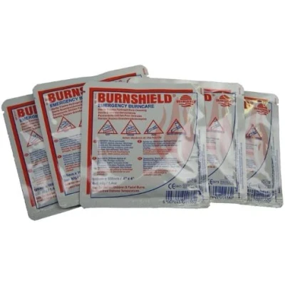 Image of Pack of 5 Burnshield Emergency Strile Burn Dressing 10x10cm