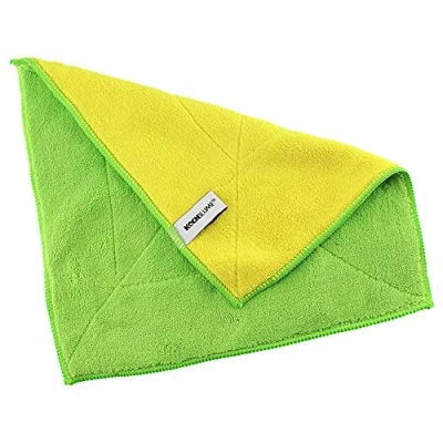 Image of Kochblume Microfibre Cloth Set, 5 Pieces, Premium Microfibre, Set in Colourful Box (Green/Yellow)
