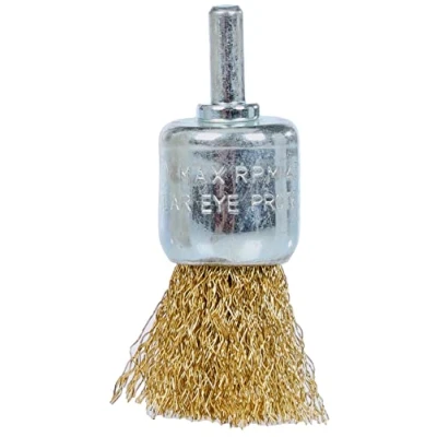 Image of Abracs ABWBEND24 Spindle Mounted End Brush 24mm 0.3 Wire Gauge and maximum RPM of 4,500