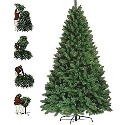Image of FlickBuyz 5FT,6FT,7FT Xmas Tree Green Pine COLORADO Christmas Metal Stand Spruce Artificial + FREE STORAGE BAG (5ft (550 Tips))