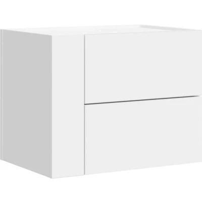 Image of vidaXL Wall mounted Bedside Cabinet White 45x30x35 cm