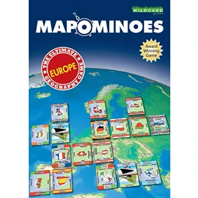 Image of MAPOMINOES EUROPE The Ultimate Geography game Fun and educational travel card for kids teenagers adults. Like dominoes with maps.