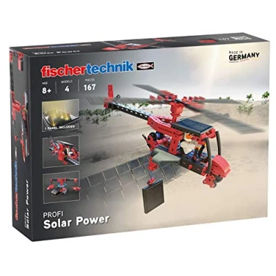 Image of fischertechnik 559882 Professional Solar Power Kit for Children Aged 8 and Up Energy Experiment Box Includes Panel &amp; Motor