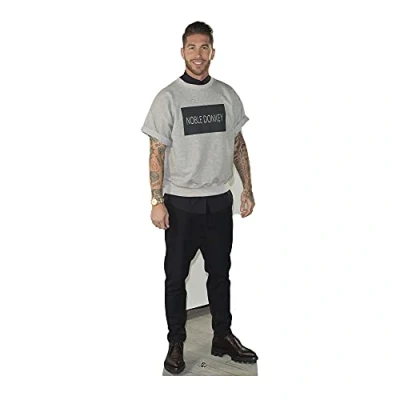Image of Star Cutouts Ltd CS926 Sergio Ramos Footballer Lifesize Cardboard Cutout with Free Mini Standee for Spain Fans &amp; Parties, Multicolour