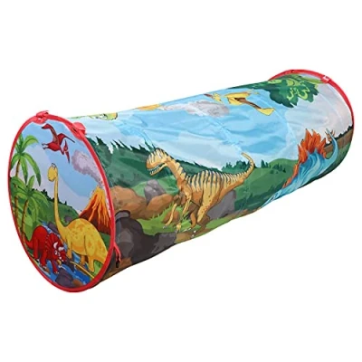 Image of SOKA Play Tunnel Green Pop Up Dino Dinosaur Indoor or Outdoor Garden Tent for Kids
