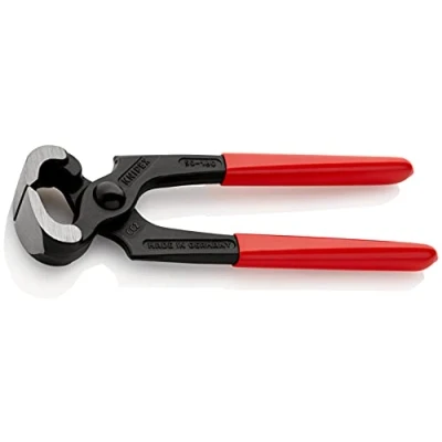 Image of Knipex Carpenters&#039; Pincers black atramentized, plastic coated 160 mm (self service card/blister) 50 01 SB