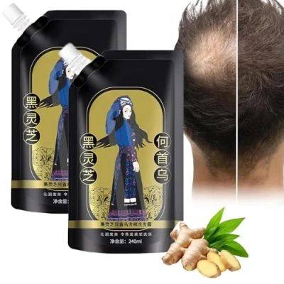 Image of Identicalven Hair Loss Shampoo, 240ml Anti Yaopin Ginger Plant Extract Shampoo (2PCS)