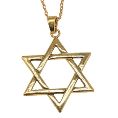 Image of XLTEAM Casual necklace pendant Large Star of David for men and women long hip hop Punk chain jewelry accessories Party JewelleryBirthday Gift