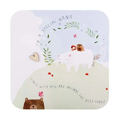 Image of Hallmark Birthday Card for Nana Cute Embossed Bear Design
