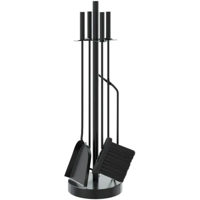 Image of vidaXL 5 Piece Fireplace Tool Set 18x66 cm Steel