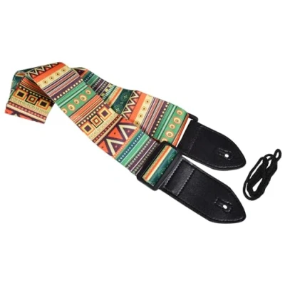 Image of Chord Fully Adjustable Aztec Print Design Guitar Strap