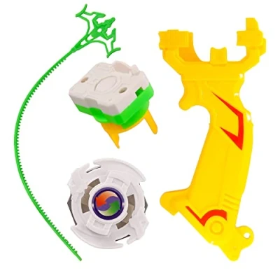 Image of Battling Top Spinning Gyro Toy Set Includes and Launcher, Become the Champion of Arena, Perfect Birthday Present for Children Boys Girls, Kids Aged 6+ (Battle Top, 1 Pack)