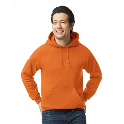Image of Gildan Unisex&#039;s Fleece Hoodie Sweatshirt, Style G18500, Multipack Shirt, Opaque, Safety Orange (1 Pack), XL