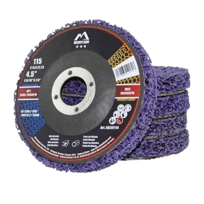 Image of Merryland Strip Disc 115 Paint Rust for Angle Grinder, 115mm Purple Removal 5 Pieces, Wheel Stripping Cleaning INOX Stainless Steel Iron Universal 4.5inch, Bravo Line SB207114 05