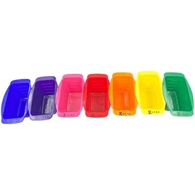 Image of Kobe Professional Rainbow 7 piece hair Dye/Tint Bowls Small Colorful Tint Bowl Set