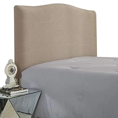 Image of GEBIN Stretch Solid Color Headboard Slipcover, Bed Cover Protector Slipcover for Dustproof Single Double King (Sand,220CM)