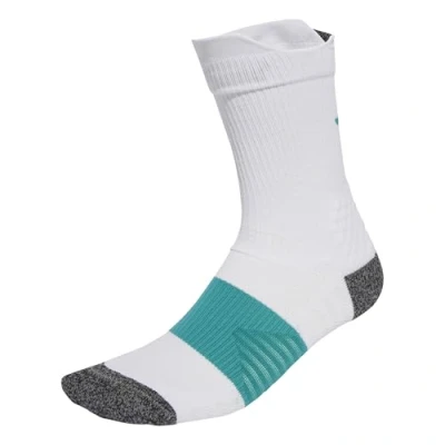 Image of adidas Unisex RUNxBOOST Sock 1PP, white/pure teal, 10.5 12.5