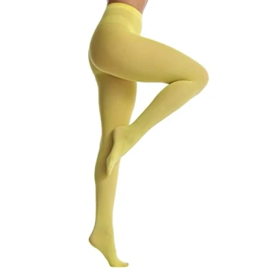 Image of EVERSWE Women&#039;s 80 Den Soft Opaque Tights, Tights (S M, Yellow)