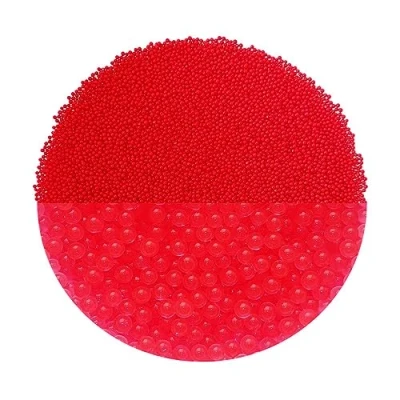 Image of trendfinding 100 g water retaining decorative granules red, grain size 1.5 2 mm, decoration for flowers and plants, 10 litres, very economical, versatile use