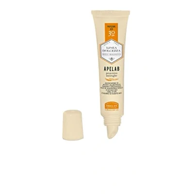 Image of Helan Linea Dolcezza Apelab Lip Balm Spf 30 with Protective &amp; Anti Wrinkle Action, Repair Castor Oil, Shea Butter, Hyaluronic Acid Beeswax, Moisturising Nourishing Made in Italy 15 ml