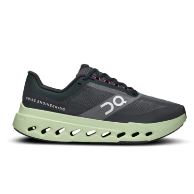 Image of On Cloudsurfer Next Men&#039;s Running Shoes Size 12.5 Black/Green Lightweight Comfort and Support